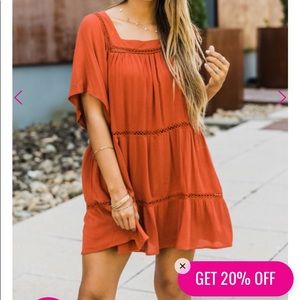 rust dress brand new in bag 30$